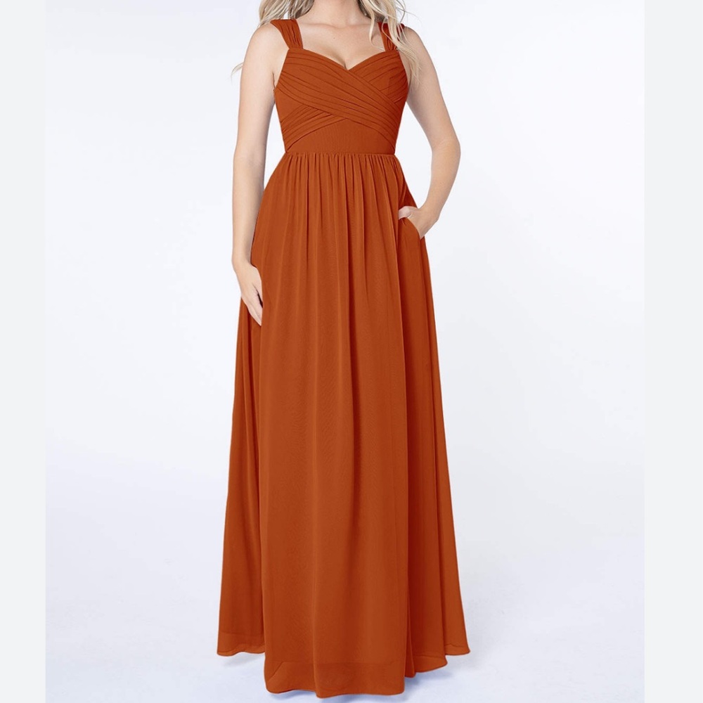 Azazie raine dress in paprika
